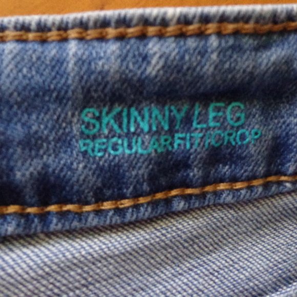 NWT inc Denim SKINNY LEG Crop Blue Jeans Roses - Picture 6 of 16